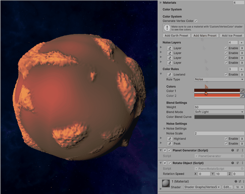 Material Change Animation